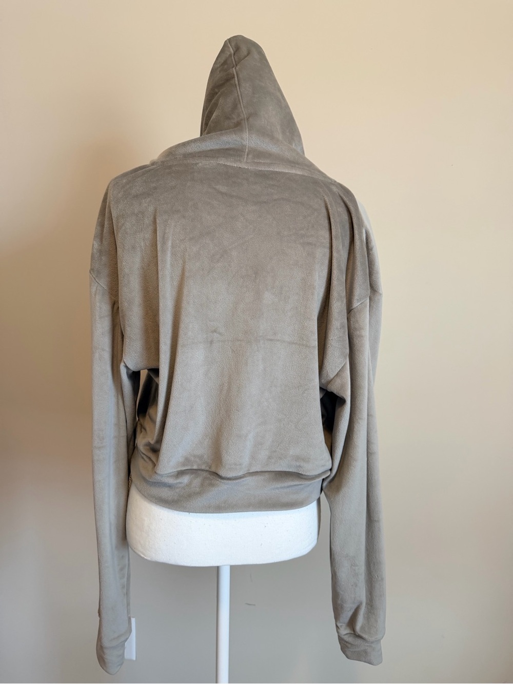 SKIMS Velour Zip Up Hoodie Jacket in Smoke size large limited edition NWOT - Picture 5 of 11